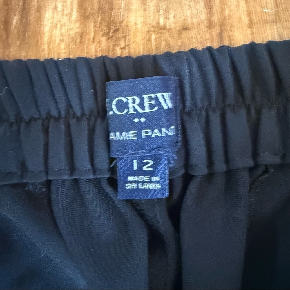 J Crew Women’s Black Jamie Ankle Cropped Lightweight Dress Pants Size 12 - Picture 3 of 11